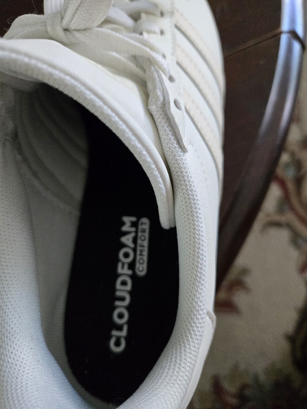 adidas White Low-Top Sneakers with Gum Sole - Picture 7 of 7